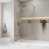 Shower screen Rea Flexi Transparent / Brush Gold 80