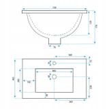 Умивальник врізний Rea Dafne 70
