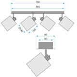 Hängelampe  APP1825-4W NATURE BLACK