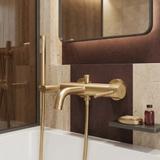 Bathroom faucet Rea Lungo Diamond Brush Gold