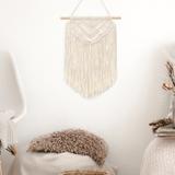 DEKORACJA ŚCIENNA BOHO MAKRAMA ECRU 322149