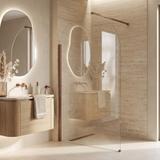 Shower screen Rea Heaven Brush Copper 120