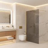 Tuš zaslon Rea Flexi Grey / Gold 90