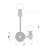 Wandlampe APP1707-2W BLACK