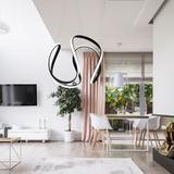 Deckenlampe Ring LED+Fernbedienung APP387-CP Black