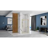 Porte de douche Rea Alex 100 Gold Brush
