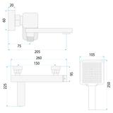 Змішувач для ванни Rea Arlo Black