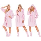 Naiste hommikumantel Nancy Pink + sokid L/XL
