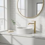 Bateria umywalkowa Rea Spot Złota Szczotkowana Wysoka