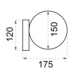 Wandlampe Kugel APP1009-1W Gold