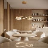 LAMPA SUFITOWA WISZĄCA SWE068-CP 80cm ZŁOTA