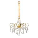Lampa Wisząca z Kryształami SWE081-CP 60cm Złota