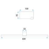 Kinkiet łazienkowy LED SWE041-1W 60 cm Chrom