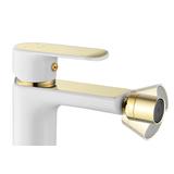 Bateria bidetowa Rea Bloom biała złota