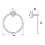 Wieszak łazienkowy Ring 5710 Galo Złoty Szczotkowany