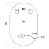Mirror LED 50x80cm S027