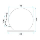 ΚΑΘΡΕΦΤΗΣ ΤΟΙΧΟΥ LED HOLLYWOOD L. Gold 50 cm