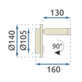 Wandlampe APP1615-1W beige