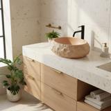 Umywalka nablatowa Rea Mika Light Terracotta