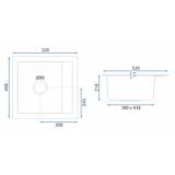 Fregadero granit Rino black moteado