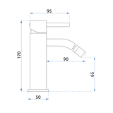Bateria bidetowa Rea Lungo Miedź
