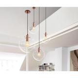 Lampa sufitowa wisząca szklana Lassi 15 cm Różowe Złoto