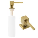 Dávkovač tekutin do dřezu Rea čtvercový kartáčovaný zlatý