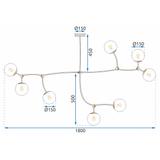 Deckenleuchte BLACK MAT APP1673-8CP