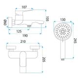 Смеситель для ванны PREMIUM REA Vision Titan