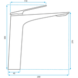 Bateria umywalkowa Rea  Avalon Miedź Szczotkowana Wysoka