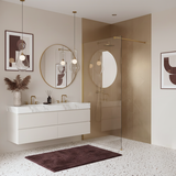 Kabina prysznicowa Walk-In Rea Flexi Transparent / Brush Gold 120