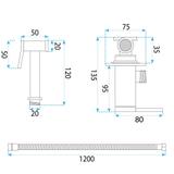 Bidetarmatur Rea Foster Brush Nickel