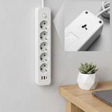 Listwa zasilająca Przedłużacz 5 gniazd + 2x USB-A + USB-C JNH022-5A Biały
