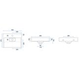 Conglomerate washbasin GOYA 50CM