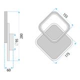 WANDLEUCHTE LED LHJ080-W WHITE