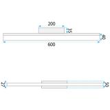 KINKIET ŁAZIENKOWY LED 60CM APP1855-1W BLACK