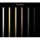 Walk-in douchewand Rea Flexi Grey / Brush Gold 110