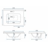 Ensemble de meubles de salle de bain Paris 60cm Beige meuble avec lavabo + miroir + étagère