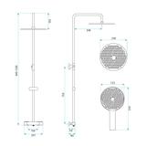 Sprchová súprava bez výtoku s termostatom Rea Lungo Black