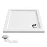 Dušas paliktnis Rea Belmond White 80x80 Chrome