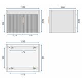 Conjunto de móveis de banheiro Astor 60cm Grey