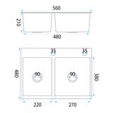 Čelični sudoper Toby  BRUSH GOLD