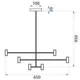 Hängelampe 6-Arm APP691-6CP