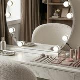 Lustro LED Hollywood Okrągłe Białe 50 cm