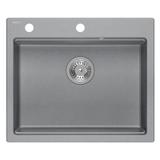 Granite sink KURT 110 WORKSTATION Grey Metallic