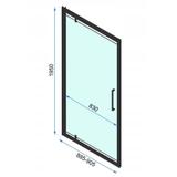 Shower door REA Rapid Swing Brush Gold 90