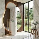 Robinet de lavabo Rea Lungo Brush Gold