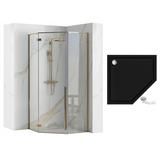 Duschkabine DIAMOND GOLD 90x90