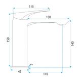 Bateria Umywalkowa PREMIUM REA Prime Złota Szczotkowana Niska