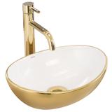 Countertop washbasin Rea Sofia mini GOLD / WHITE Shiny